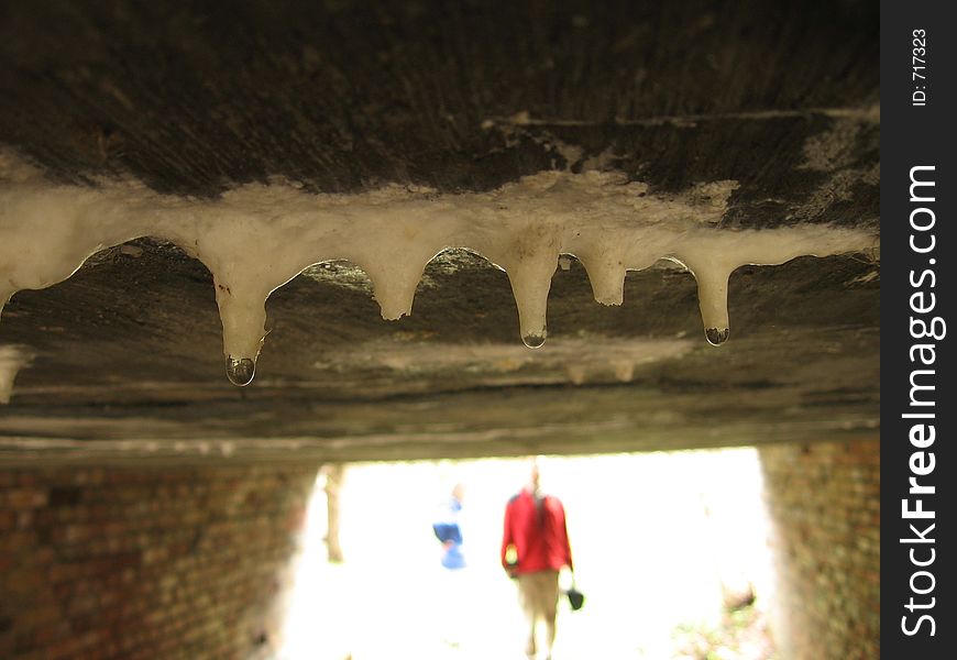 Dripstone under bridge