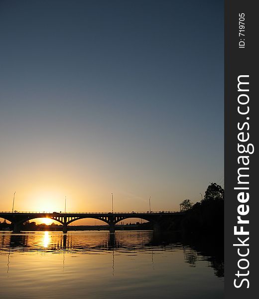 Original image of the sunset over the river in Austin Texas. Original image of the sunset over the river in Austin Texas.