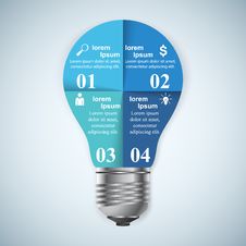 Business Infographics Origami Style Vector Illustration. Bulb Ic Royalty Free Stock Image Business Infographics Origami Style Vector Illustration. Bulb Ic Royalty Free Stock Image