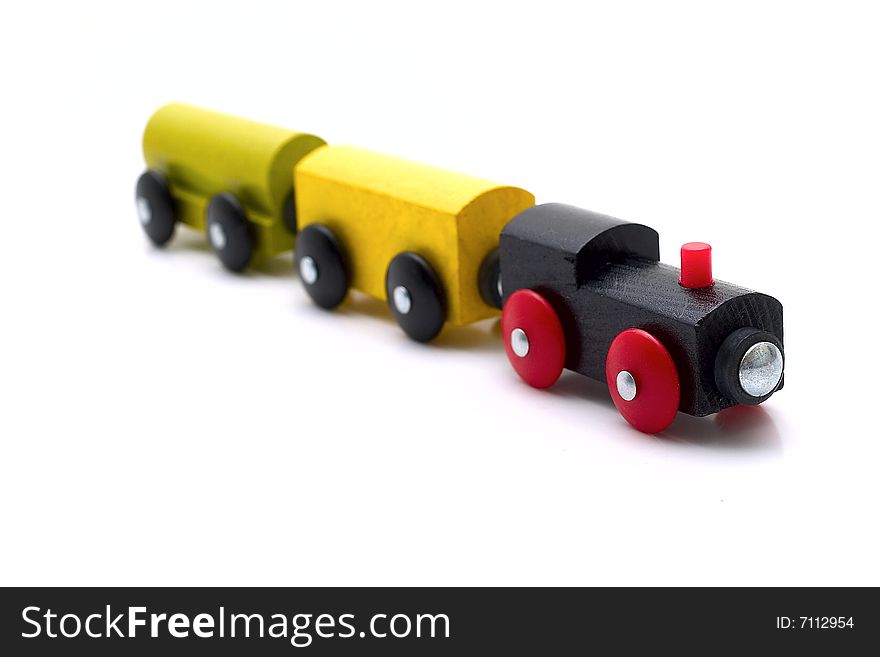 Children's railway isolated on a white background