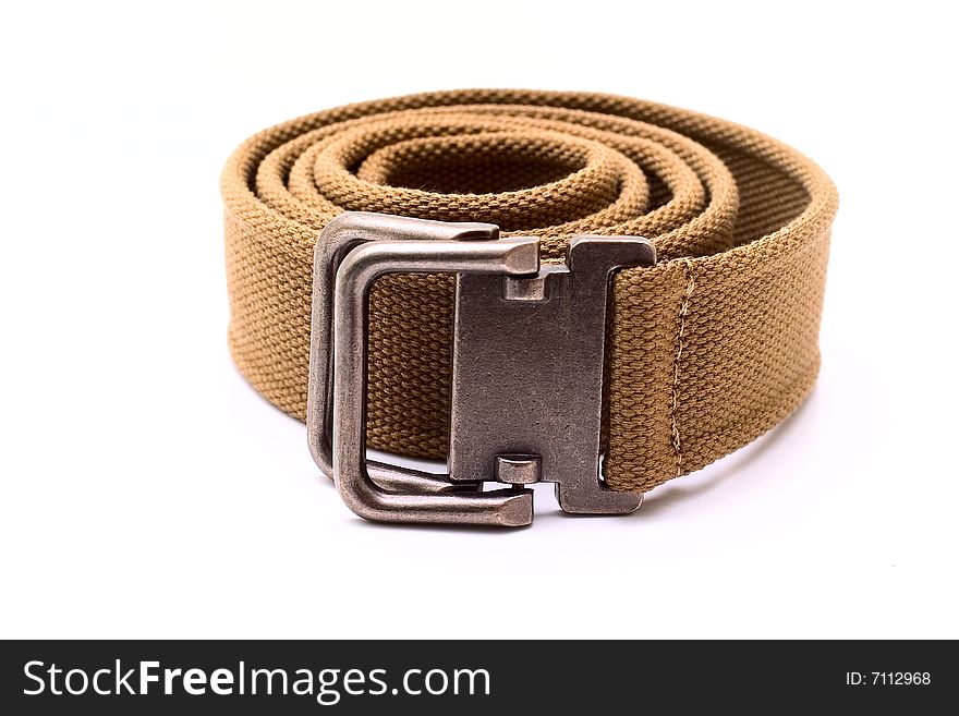 Men's belt for jeans isolated on a white background