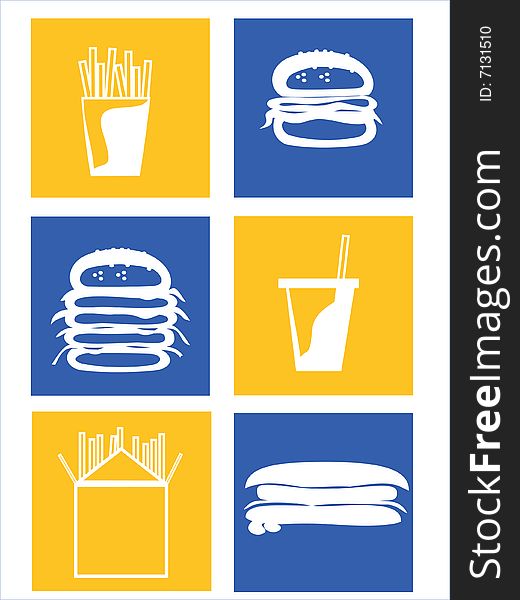 Fast Food set for your design