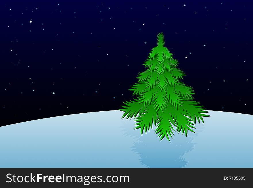 Vector illustration of Winter Night