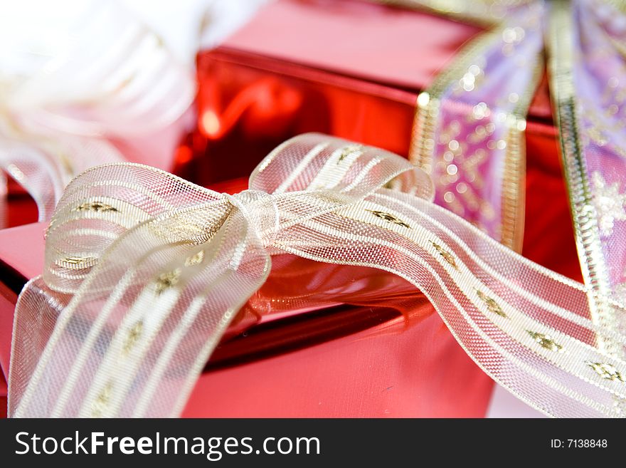 Christmas gifts isolated on white. Christmas gifts isolated on white