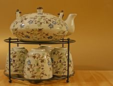 Teapot And Cups Royalty Free Stock Photography Teapot And Cups Royalty Free Stock Photography