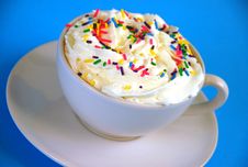 Latte With Sprinkles Royalty Free Stock Photography
