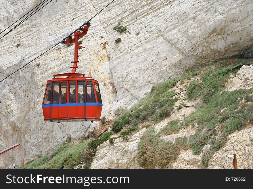 Funicular on Rosh Hanikra , Israel