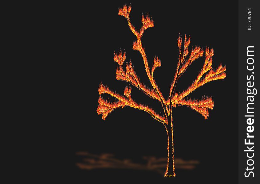 Tree in fire