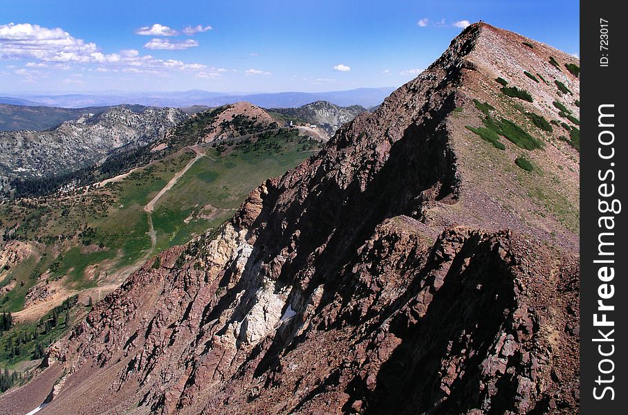 hiking around and on top of snowbird ski resort in the summer. hiking around and on top of snowbird ski resort in the summer