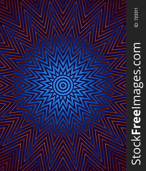 Abstract blue and orange background with no green