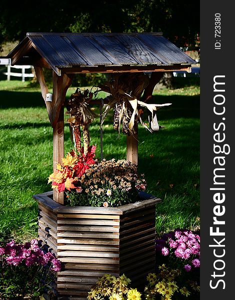 Decorative Harvest Wishing Well