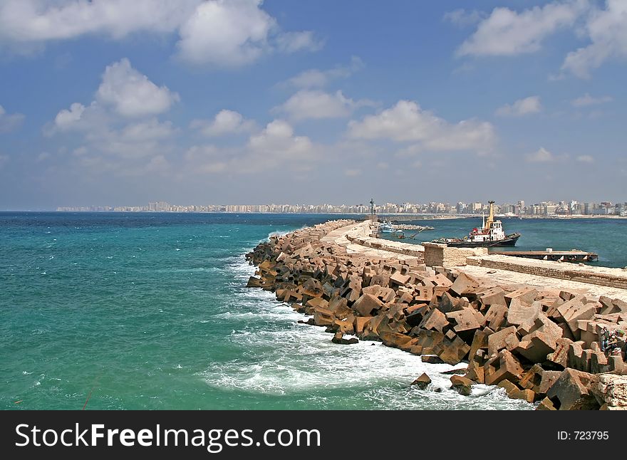 Dock at Alexandria, Egypt