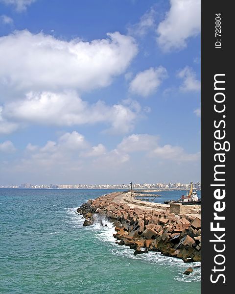Dock at Alexandria, Egypt