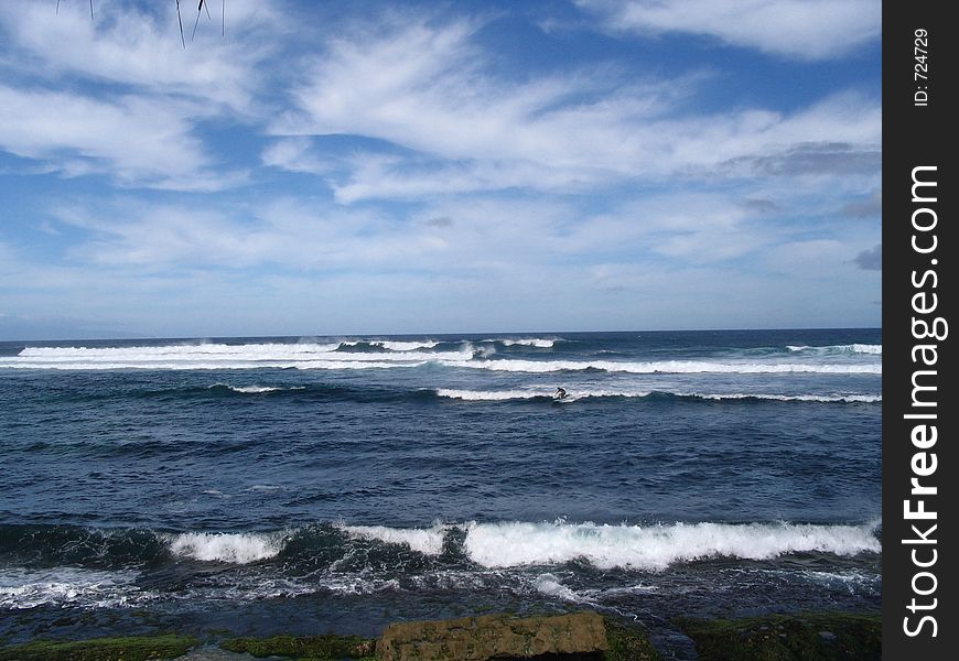 The surf off of Hookipa Beach in Maui, Hawaii near the hana highway. The surf off of Hookipa Beach in Maui, Hawaii near the hana highway.