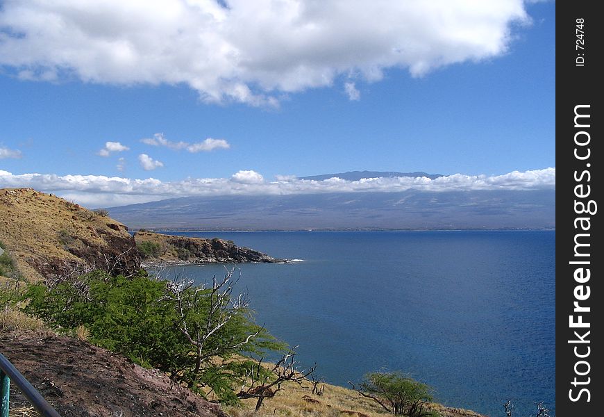McGregor Point looking toward Wilea and Makena. Located on the Island of Maui, Hawaii