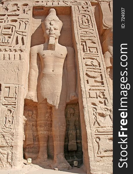 Statue at the Temple of Abu Simbel, Egypt
