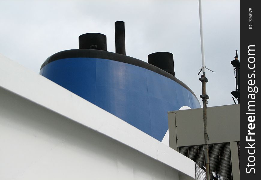 Smoke stack of a BC ferry. Smoke stack of a BC ferry