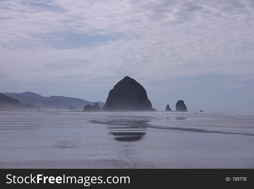 Haystack Rock at Cannon Beach Oregon. Haystack Rock at Cannon Beach Oregon