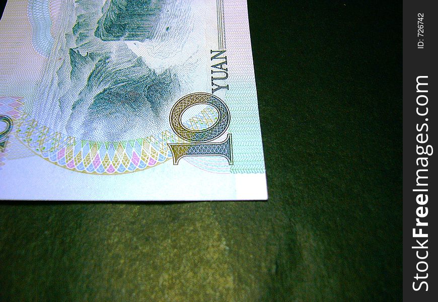 Chinese Currency:10 yuan(Close-up,horizontal)