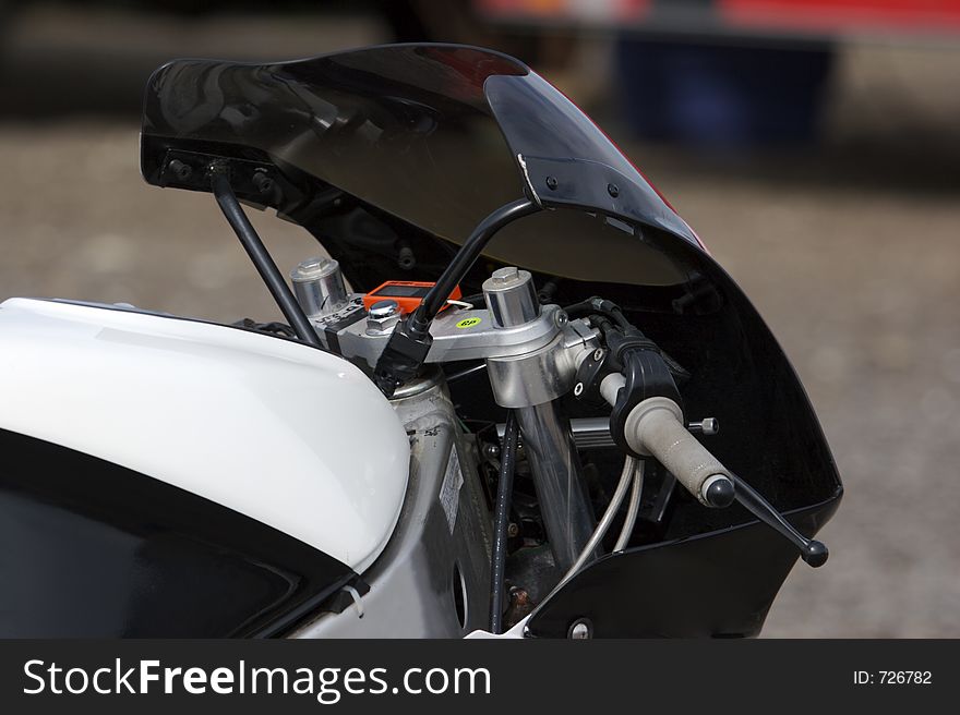 Detail of a Racing Motorcycle. Detail of a Racing Motorcycle