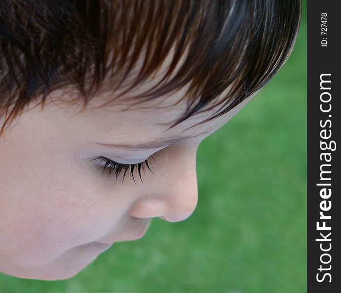 Portrait of a little boy with wet hair. Portrait of a little boy with wet hair