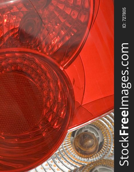 Red tail light reflectors. Red tail light reflectors