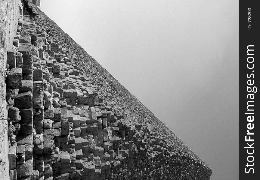 Side of a pyramid in B/W