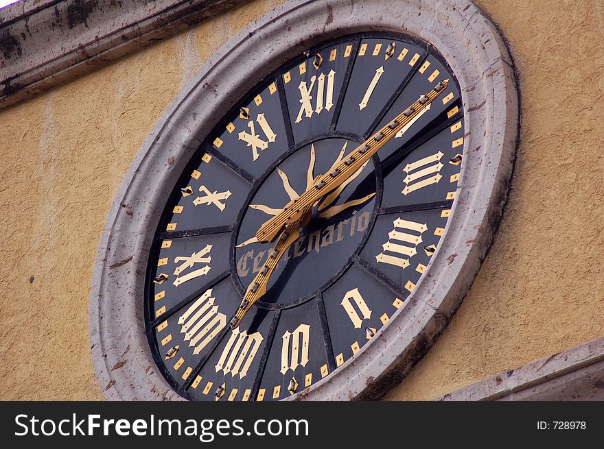 Roman clock in a building