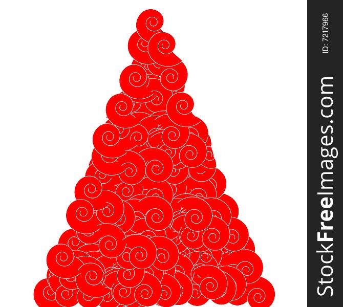 Abstract christmas tree, vector illustration