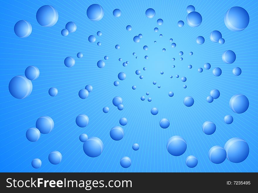 Vector illustration of Blue Bubble