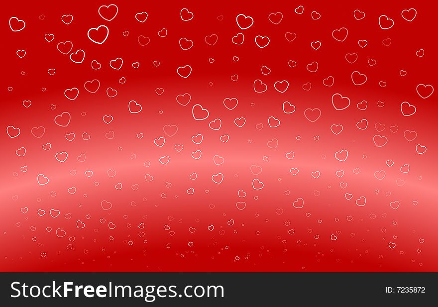 Vector illustration of Hearts Background