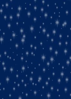 Glittering Stars On A Dark Rich Blue Background Stock Photos Glittering Stars On A Dark Rich Blue Background Stock Photos
