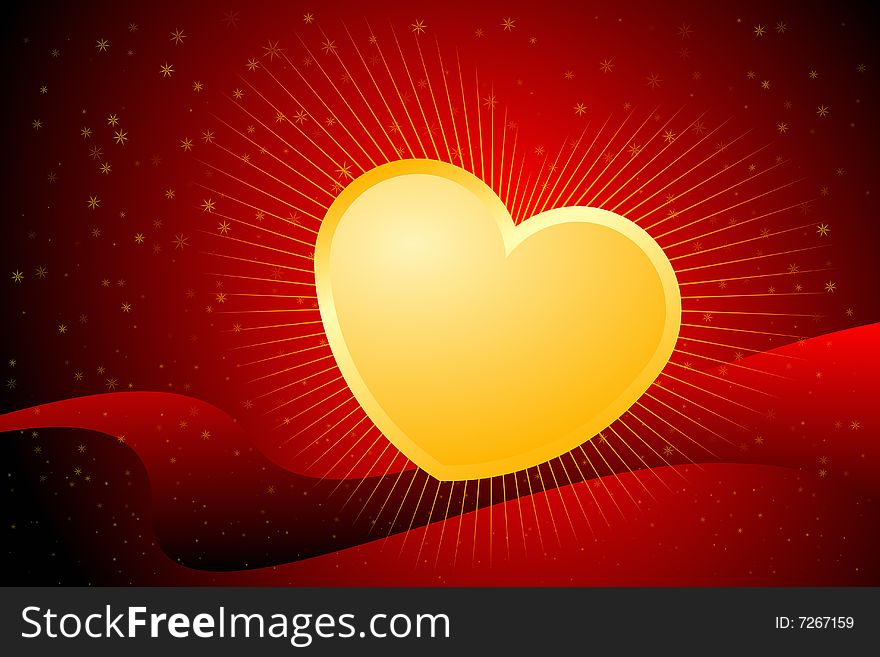 Vector illustration of heart background