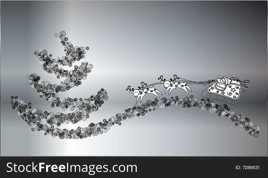 Christmas Tree isolated on a silver background. Christmas Tree isolated on a silver background