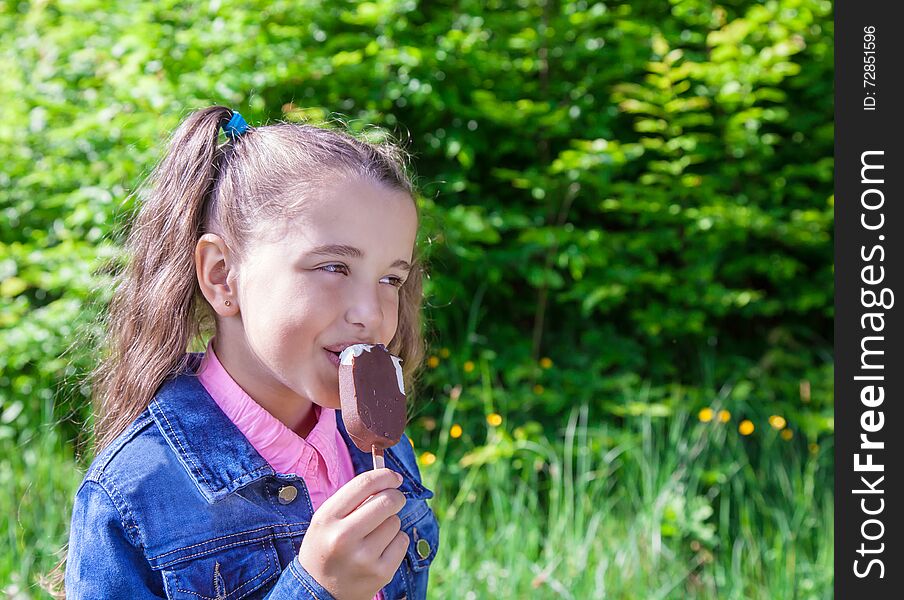 Girl Eating Ice Cream