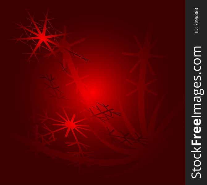 Christmas background with snowflakes, vector illustration