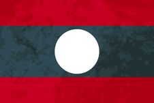 True Proportions Laos Flag With Texture Stock Photo