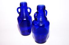 Blue Bottles Royalty Free Stock Images Blue Bottles Royalty Free Stock Images