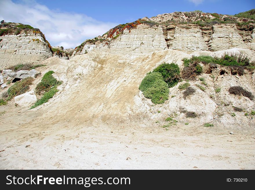 Beautiful Ocean Cliffs With Bright Sky. Beautiful Ocean Cliffs With Bright Sky