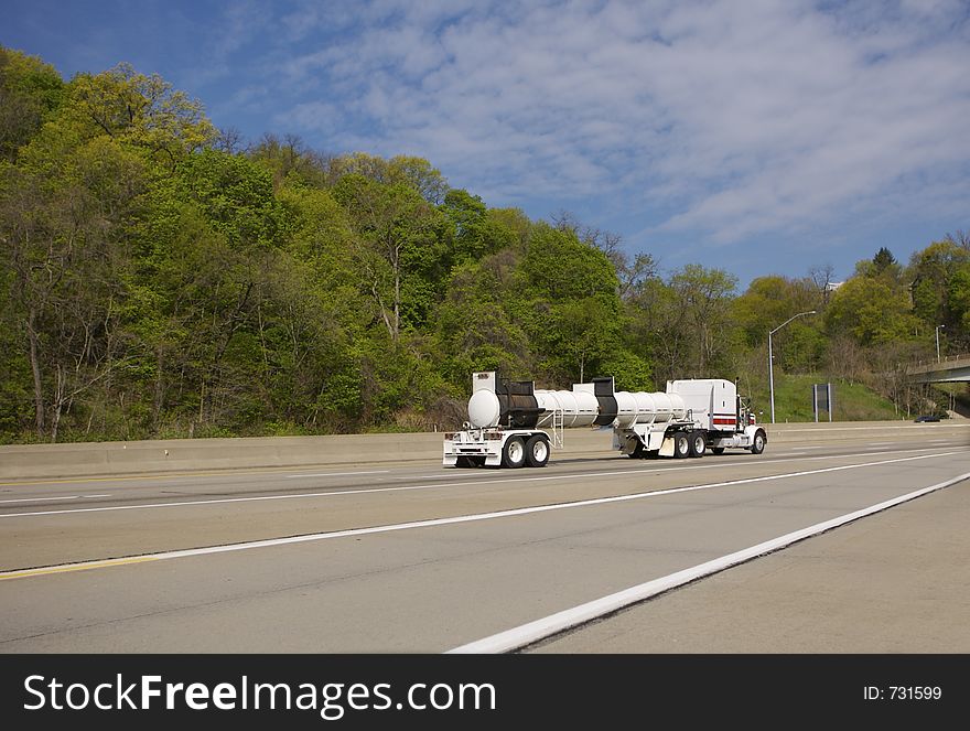 Tanker Truck with Copy Space