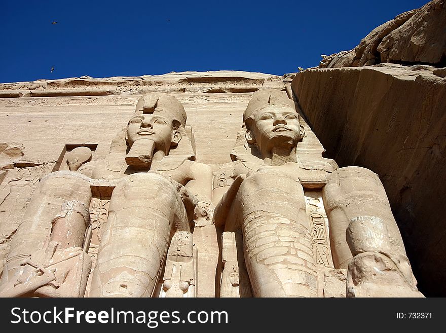 Egypt: Abu simbel colossus. Egypt: Abu simbel colossus