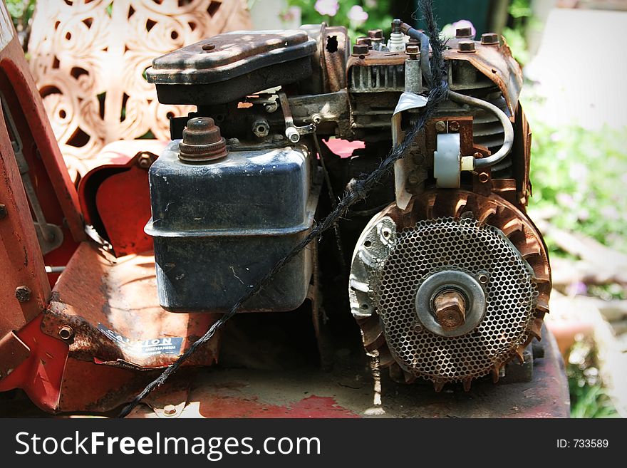 Old rusted motor. Old rusted motor