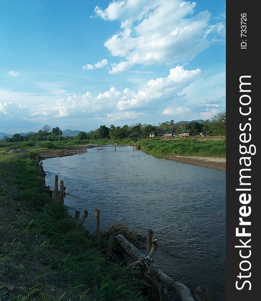 The river that runs through Pai, Northern Thailand. The river that runs through Pai, Northern Thailand