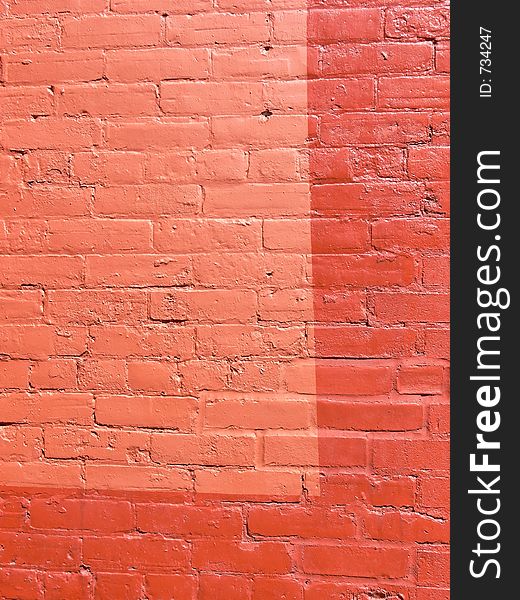 Coral bricks on a downtown building. Coral bricks on a downtown building.