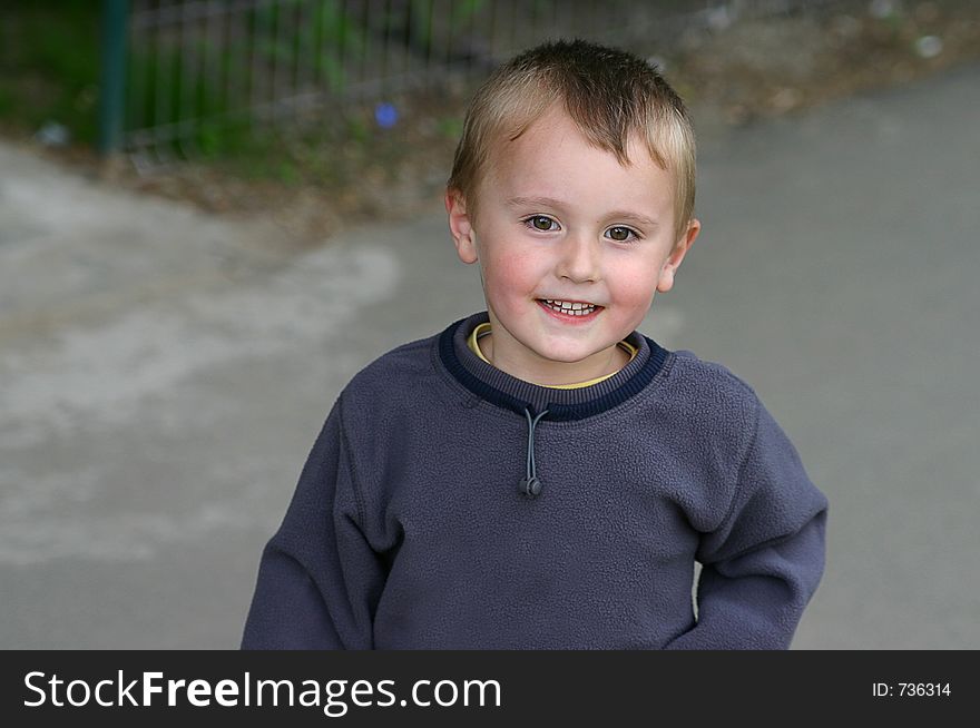 Happy kid with a big smile