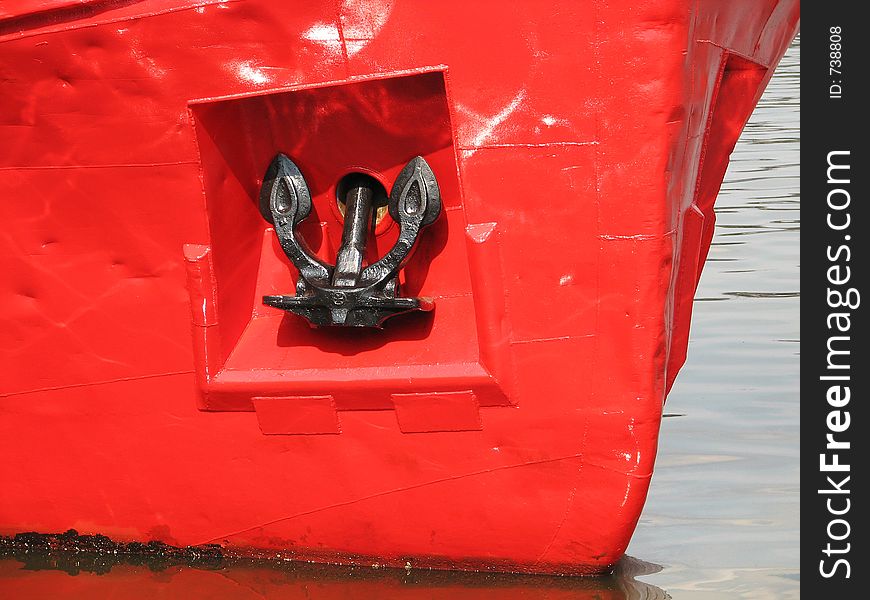 Red boat detail. Red boat detail