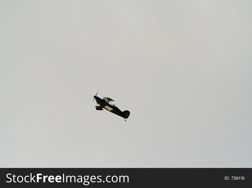 Aerobatics airplane isolated