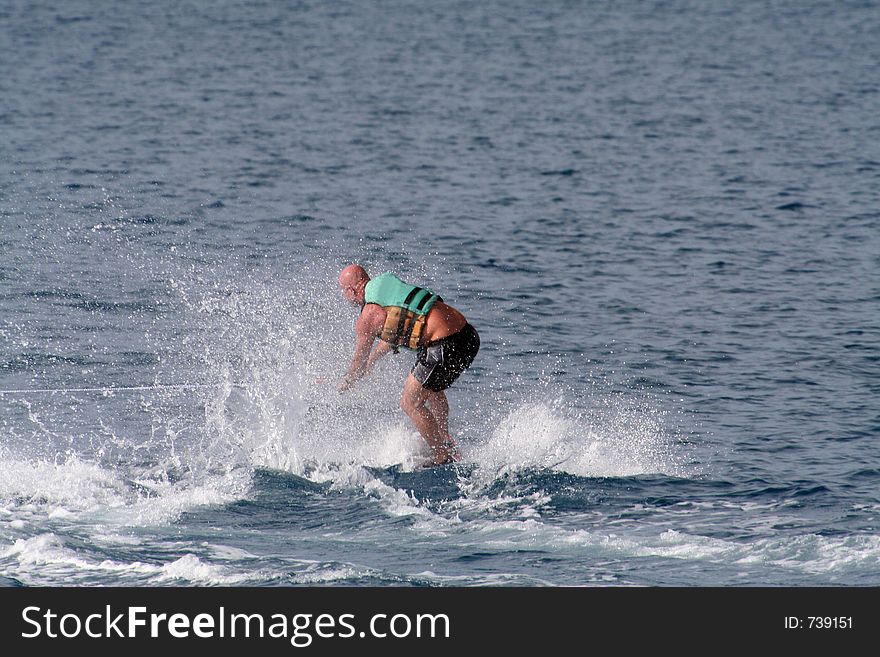 Beginner wakeboarder