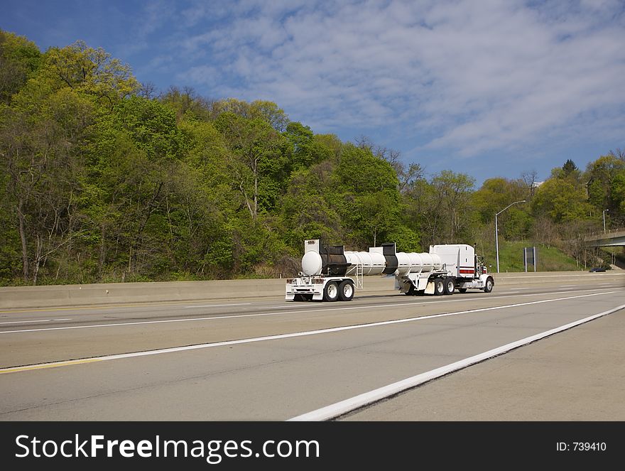 Tanker Truck on highway. Tanker Truck on highway