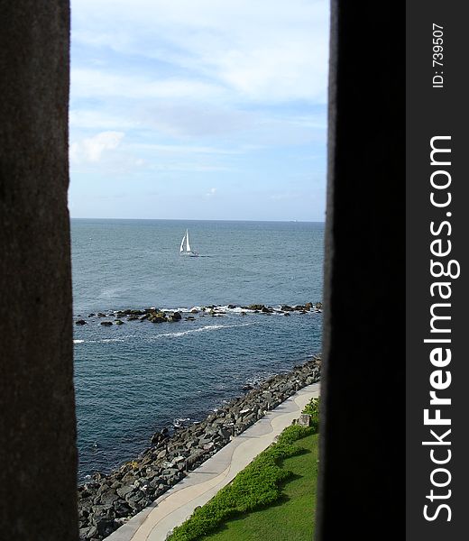 This is what a sentinel would see in El Morro, Puerto Rico, San Juan. This is what a sentinel would see in El Morro, Puerto Rico, San Juan